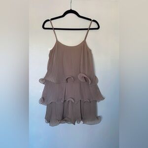 H&M Beige Pleated Dress